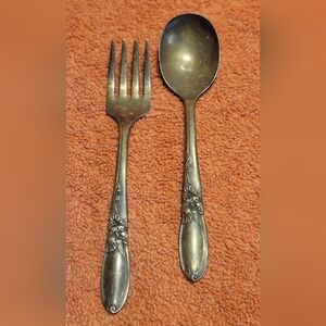 Community White Orchid fork n spoon set